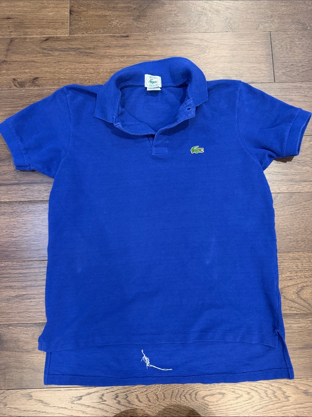 Vintage Lacoste Youth Blue Short Sleeve Polo l - Medium C63-004